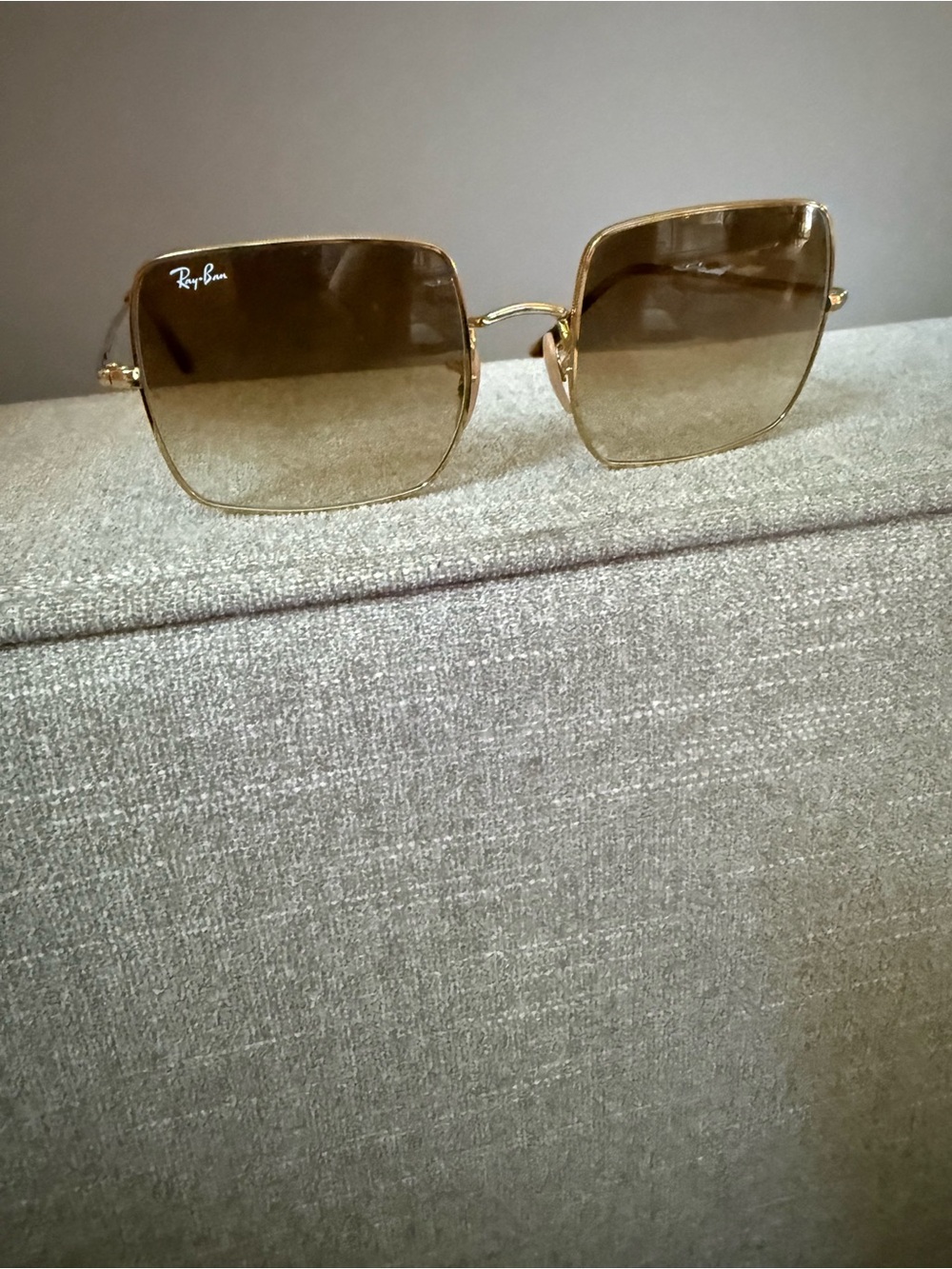 Ray-Ban Women's Gold Frame Brown Gradient Square Sunglasses ORB 1971